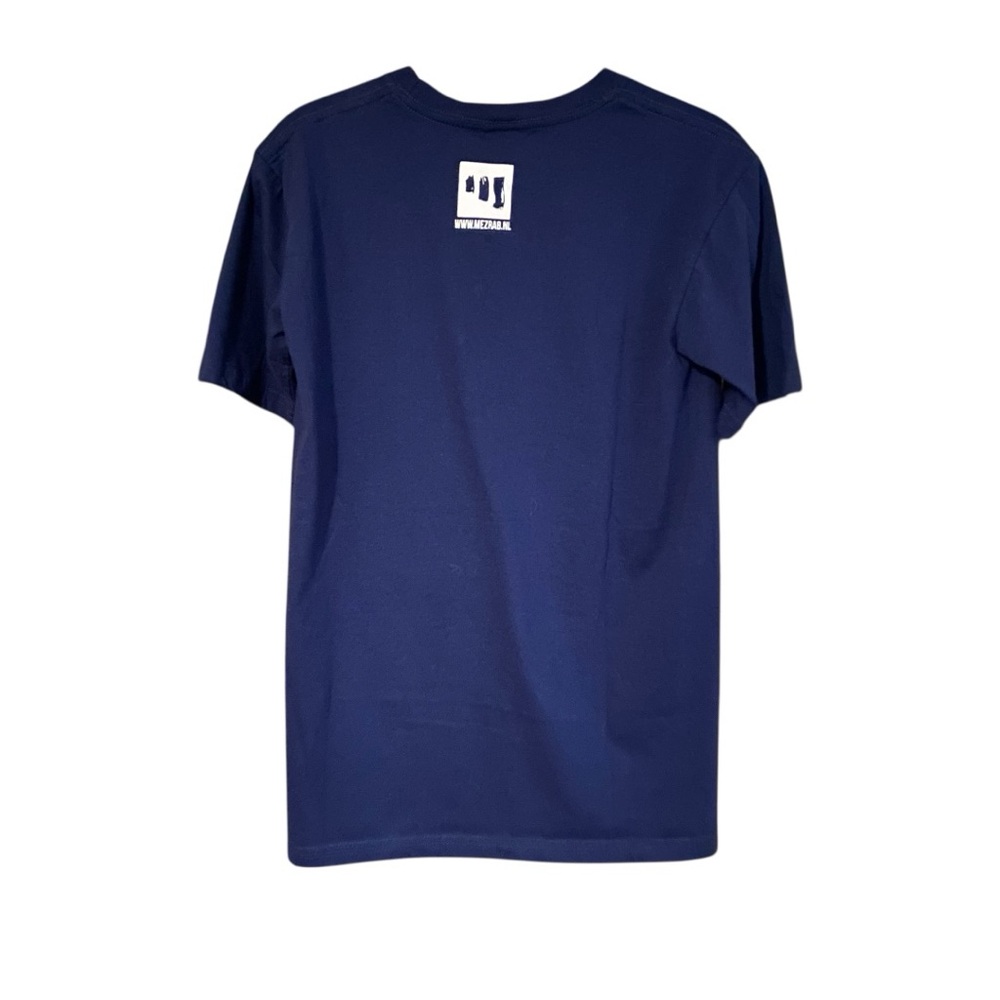 Y2K Bundle of 2 Stedman Graphic Tees Short Sleeve Crewneck Medium Navy Blue - Picture 2 of 6